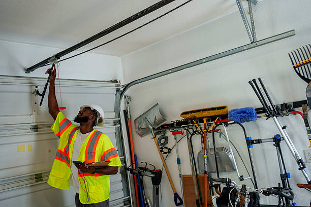 Professional Garage Door Panel Replacement technician working in Floyd County County, TX